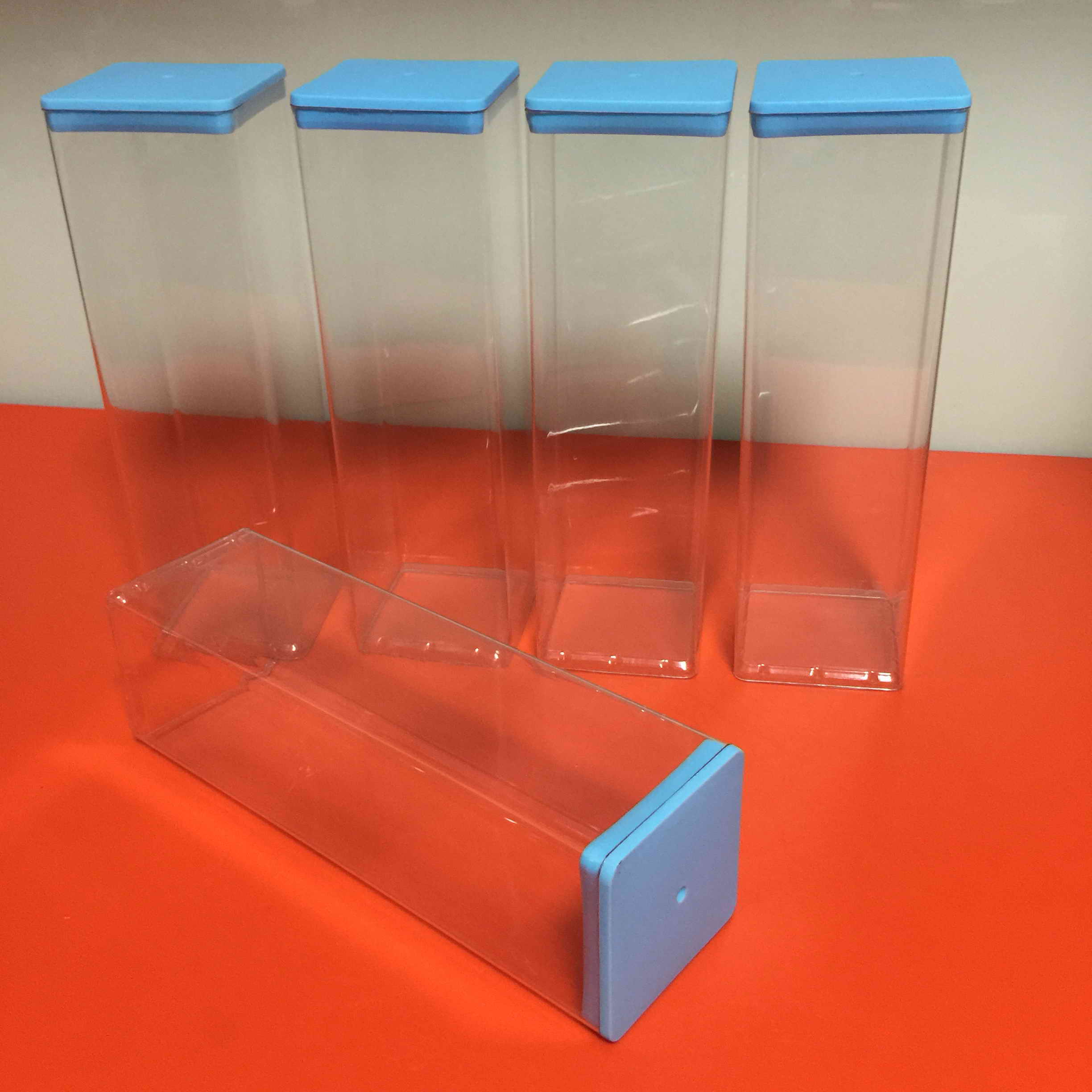 clear square packaging tubes,plastic square tubes,packaging square